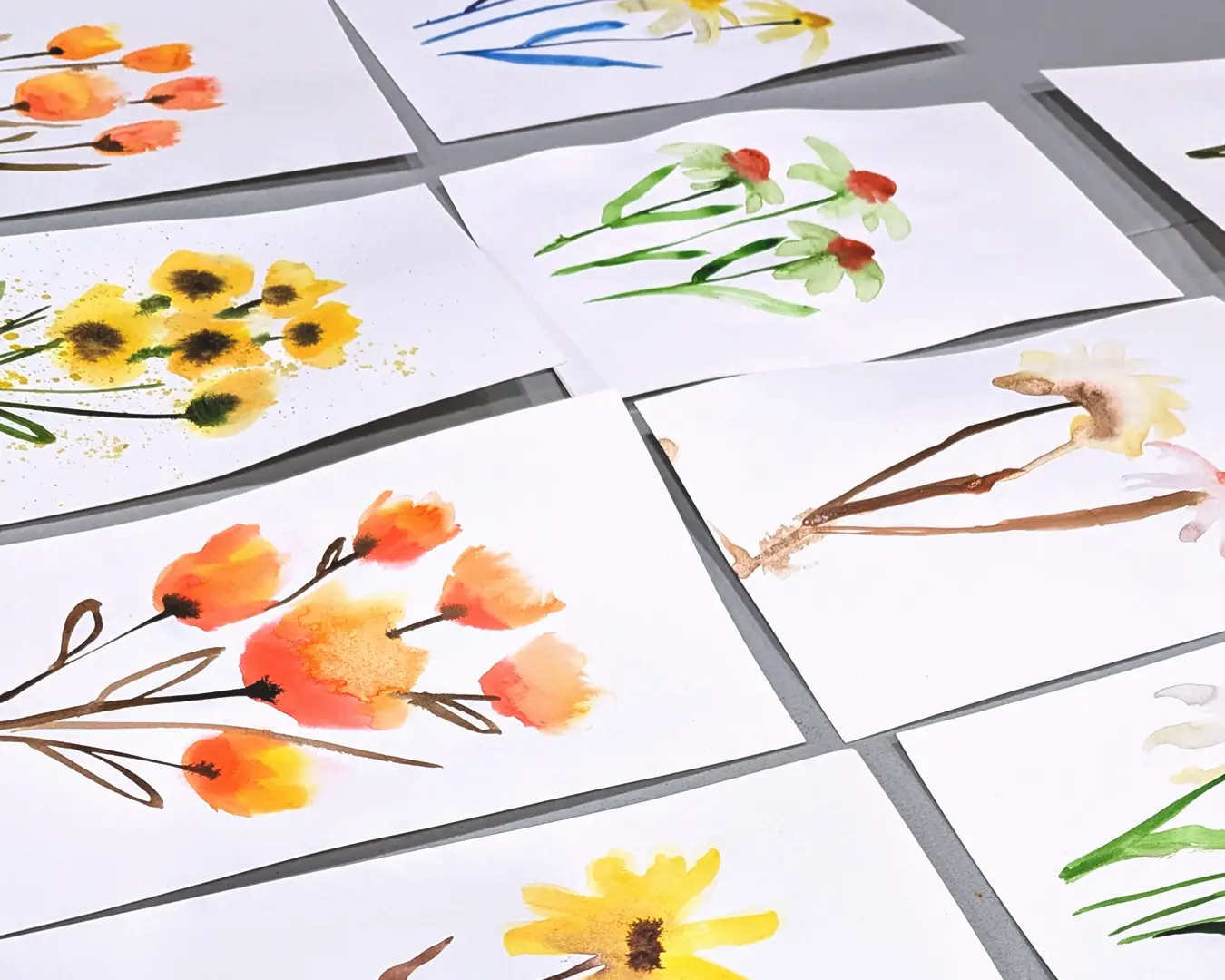 Photo of flower paintings